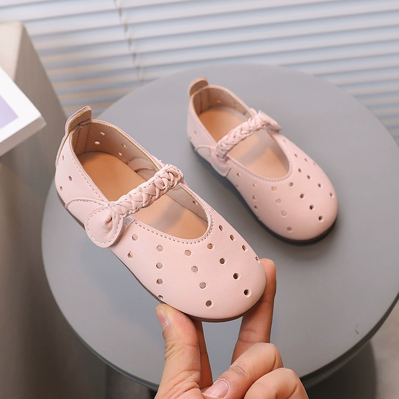 Children's shoes for leather shoes, fashionable footwear, breathable small princess costume