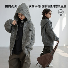 男童开衫毛衣秋冬款2025新款中大儿童装秋季宽松针织外套男孩秋装