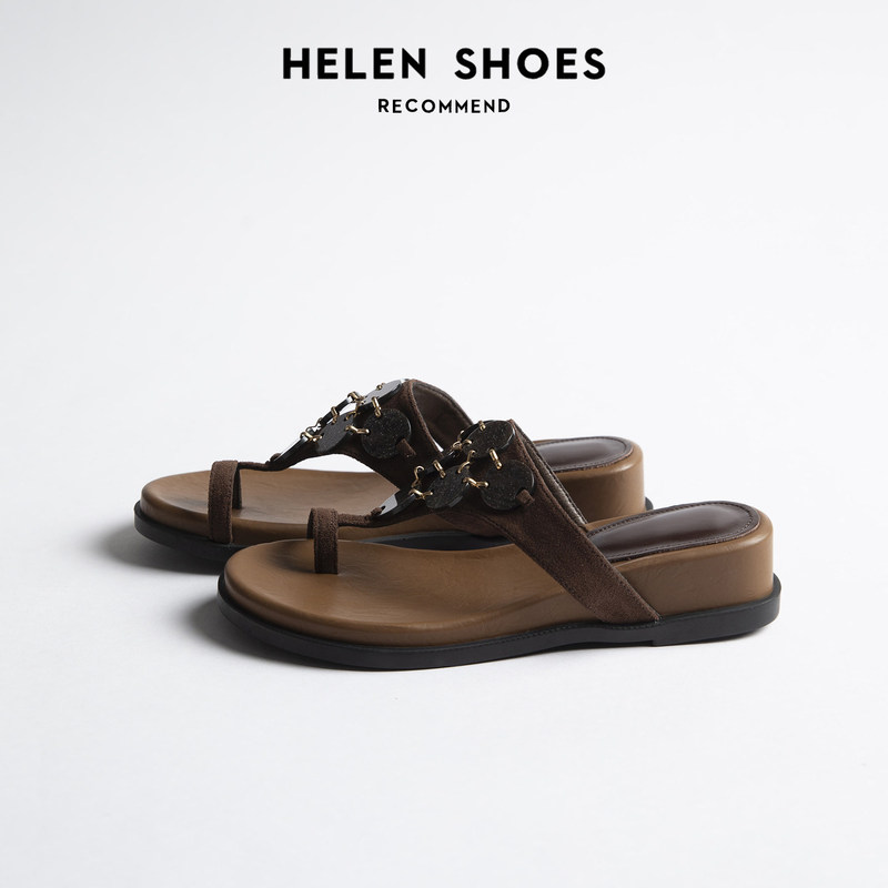 Sheepskin Version~Women's Summer Outdoor Slippers 2026 New Style Wedge Heel Thick-Soled Flip-Flops for Seaside Beach Vacation Sheepskin Version~Women's Summer Outdoor Slippers 2026 New Style Wedge Heel Thick-Soled Flip-Flops for Seaside Beach Vacation