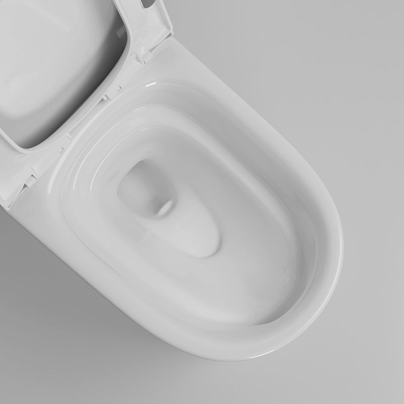 Nuevo inodoro de cerámica para el hogar, tanque de agua corto súper remolino, a prueba de salpicaduras, anticongelante y agrietado, sin labios, inodoro de una pieza de belleza norte-sur