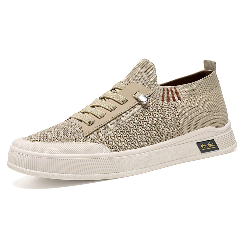 Zapatos de hombre 2026 primavera de moda zapatos casuales zapatos de tela de malla un pedazo zapatos planos suela suave al por mayor transfronterizos