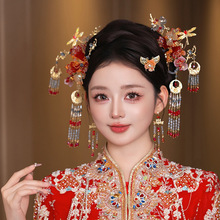 新中式秀禾头饰新娘2025新款古风新娘发饰秀禾服婚纱礼服龙凤褂