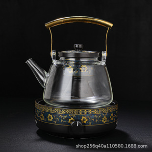 Glass Teapot Tea Boiling Tea Boiling Stove and Pot Tea Set Internet Celebrity Electric Pottery Stove Small Automatic Tea Boiling Boiler Health Pot