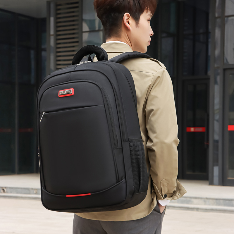 Nueva gran capacidad de los hombres mochila negocios cercanías bolsa de ordenador nylon simple viaje mochila al por mayor