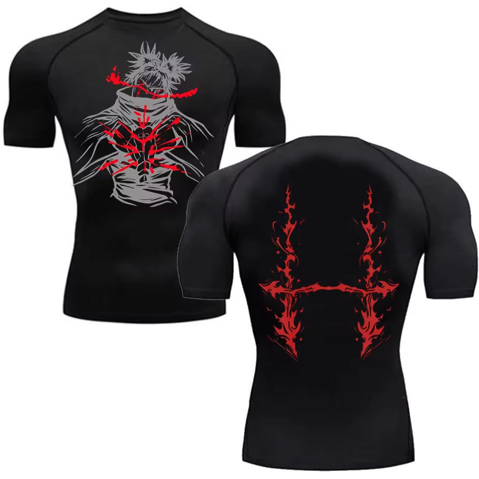 Men's Summer Fitness Gym Sports Running T-Shirt Hot Sale Anime Judo Kaisen Gojo Satoru