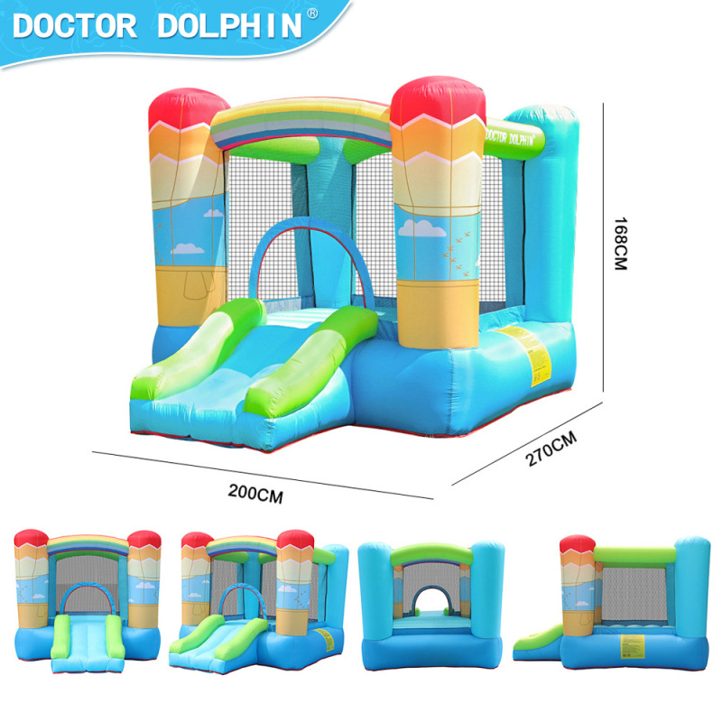 Dr. Dolphin インフレータブル城子供用小型インフレータブル城ホームインフレータブルスライド城トランポリン屋内城カスタマイズ|undefined