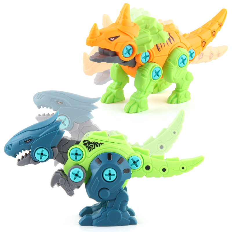 Desmontaje transfronterizo dinosaurio juguete destornillador manual para niños DIY montaje desmontaje dinosaurio modelo juguete al por mayor