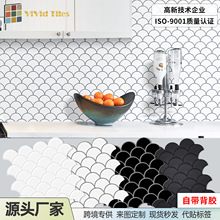 新品厚款自粘墙贴 防水防油防污适用于室内DIY店铺翻新仿瓷砖贴纸