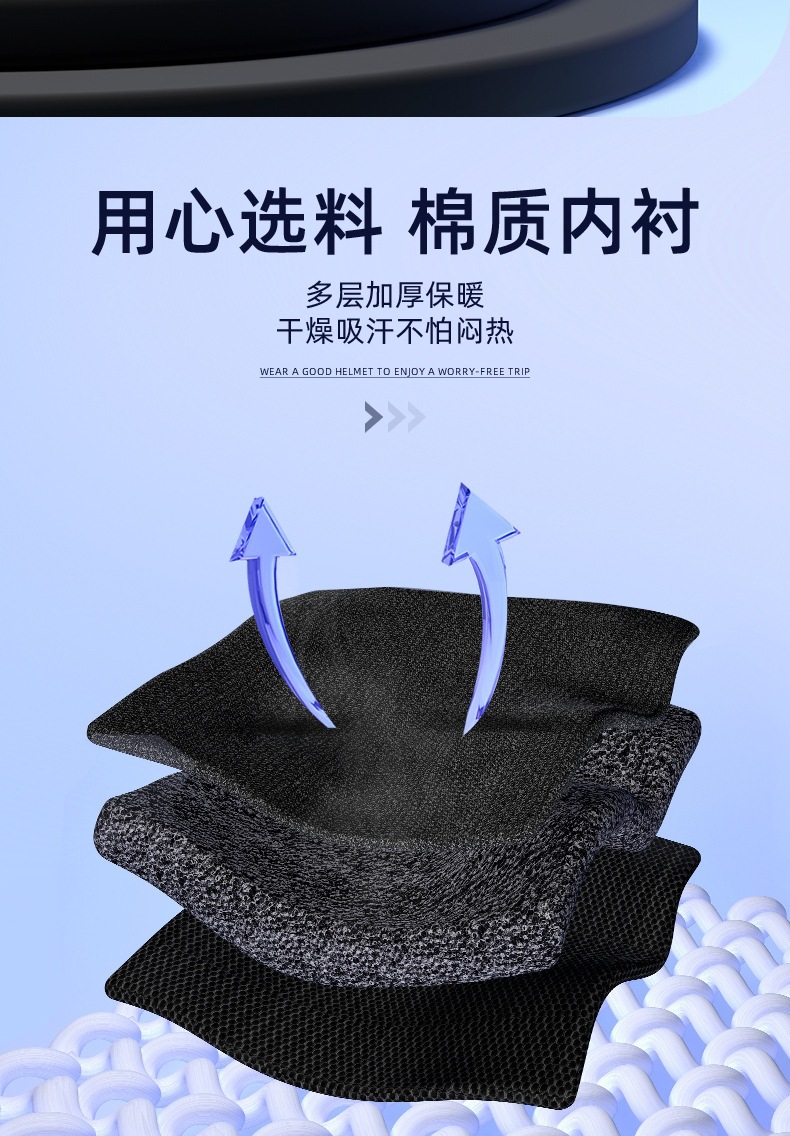 Men's motorcycle helmet, winter warm and windproof, suitable for all seasons, half helmet, safety helmet, 3C new national standard electric vehicle helmet