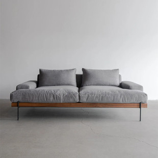 Nordic Style Light Luxury Ins Style Simple Modern Living Room Small Apartment Three-person Designer Fabric Sofa Removable and Washable