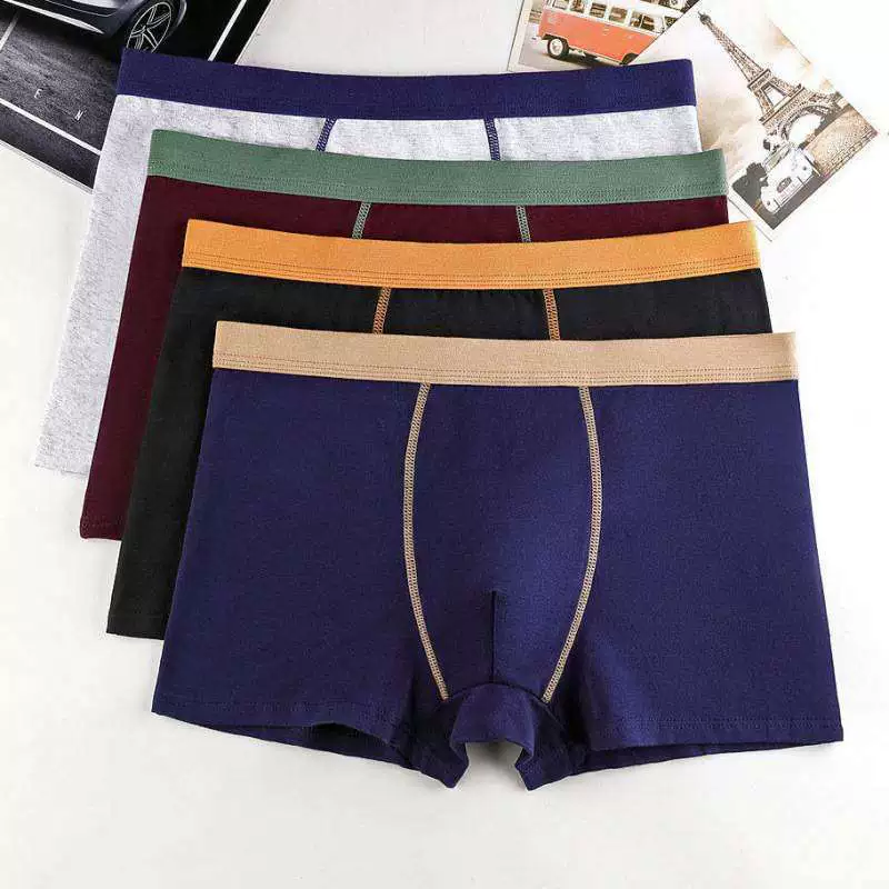 Полосатые мужские трусы-боксеры из чистого хлопка, мужские трусы-боксеры, удобное и дышащее мужское нижнее белье со средней талией большого размера