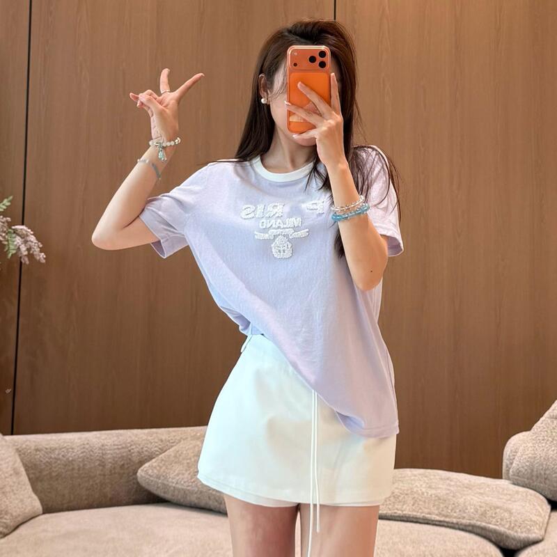 Slightly See-Through Slim-Fit Round-Neck Top, Sexy and Slimming T-Shirt, Nanyou Women's Summer New Fashion Versatile Base Shirt Slightly See-Through Slim-Fit Round-Neck Top, Sexy and Slimming T-Shirt, Nanyou Women's Summer New Fashion Versatile Base Shirt