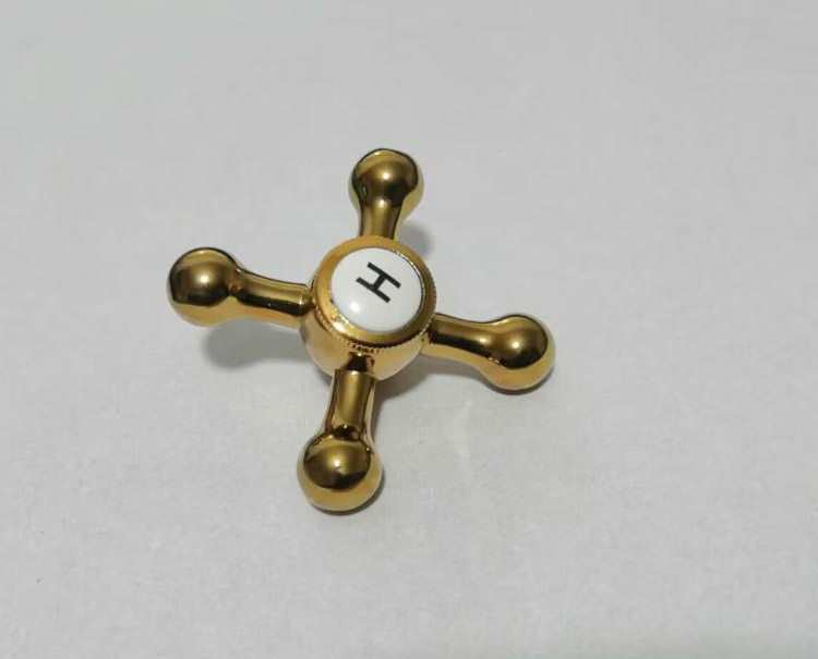 Hot and Cold Water Faucet Accessories, Valve Core, Gold Handwheel Handle, Black Handle, Rotating Valve, Cross Switch Hot and Cold Water Faucet Accessories, Valve Core, Gold Handwheel Handle, Black Handle, Rotating Valve, Cross Switch