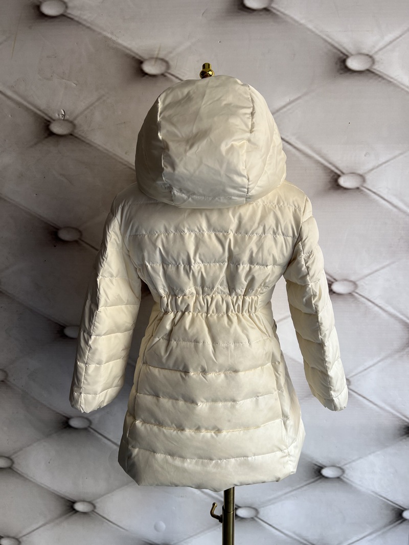 Bērnu apģērbs bērnu dūnu jakas meitenēm, sabiezētas, vidēja un liela izmēra bērnu stilīgas dūnu jakas, vidēja un gara balta pīles dūnas_voghion.com