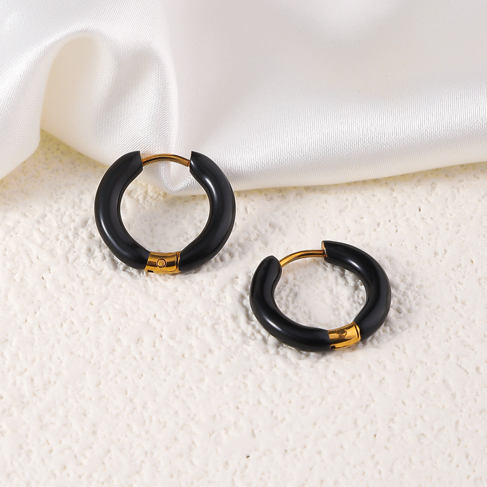 Geometric Pattern 1 Pair Simple Style Geometric Plating 201 Stainless Steel Earrings