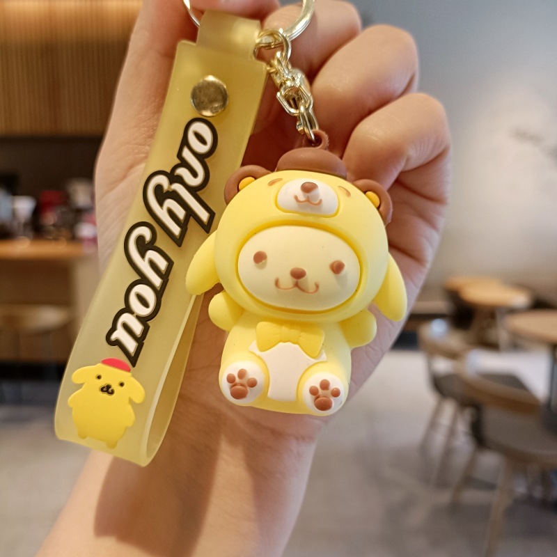 ネットの赤い漫画の子供の熊のサンリオの鍵は自動車のカバンのキーチェーンのカップルの親友の小さい贈り物の卸売りを掛けます。|undefined