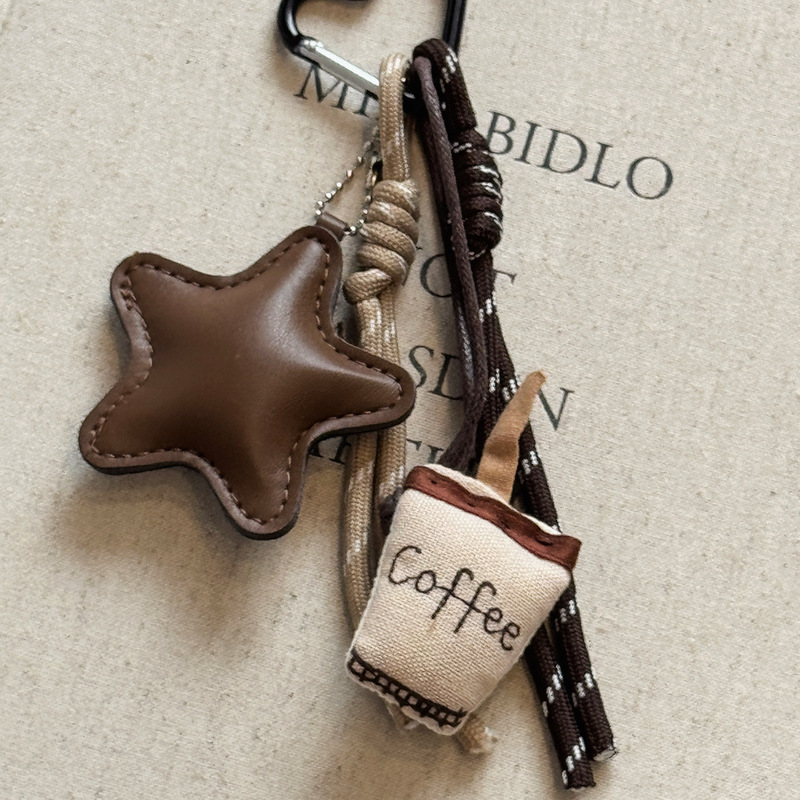 Shein Amazon Cross-Border Best-Selling Coffee Star Pendant Bag Charm High-End Coffee Color Miu Style Bag Accessory Shein Amazon Cross-Border Best-Selling Coffee Star Pendant Bag Charm High-End Coffee Color Miu Style Bag Accessory