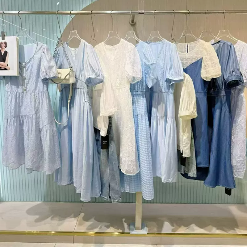 南耳26夏简约轻奢杂款女装专柜撤柜尾货中淑风连衣裙上衣混批货源