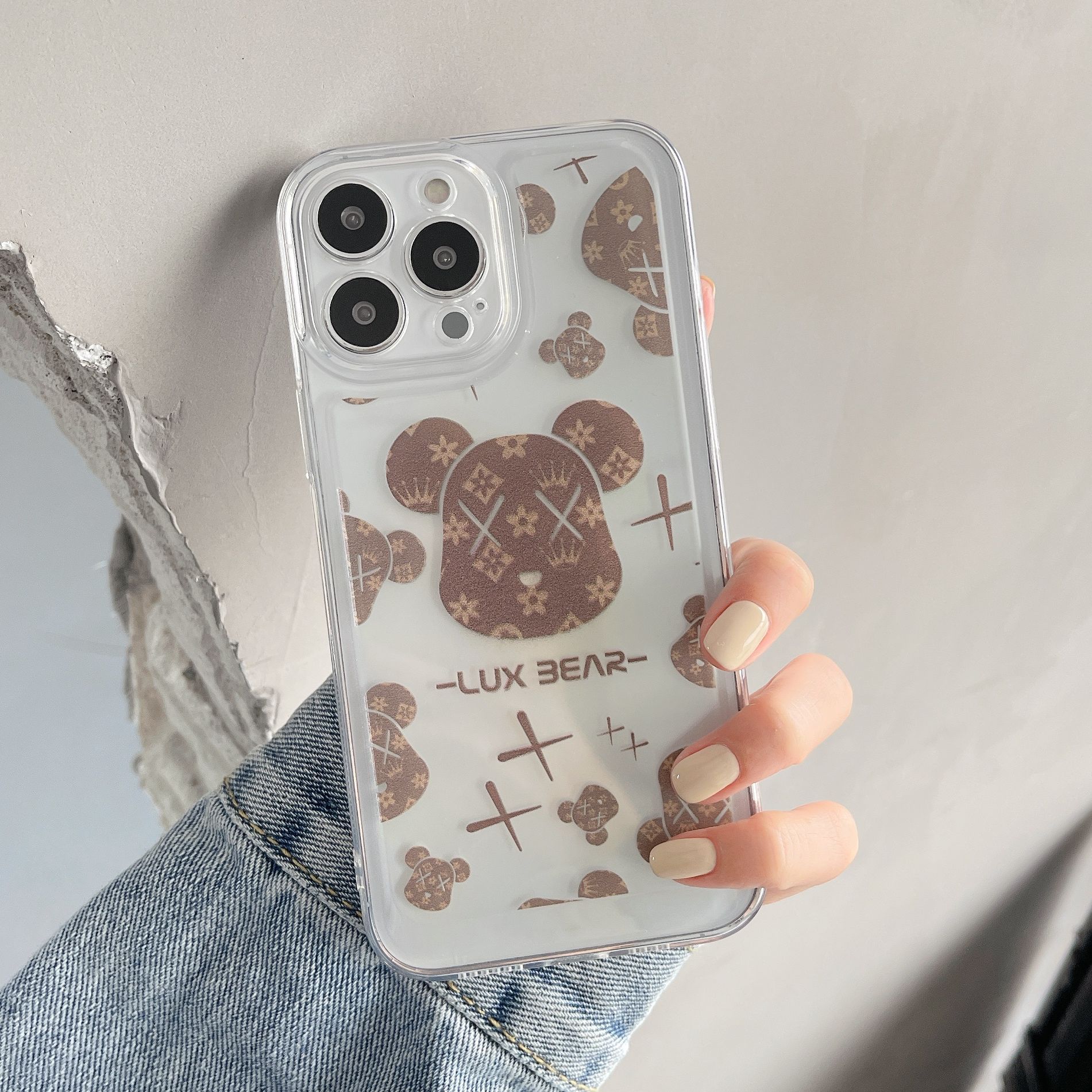 Funda Protectora Para Teléfono Móvil De Tpu Suave Oso Tulipán Creativo A La Moda Para Iphone display picture 5