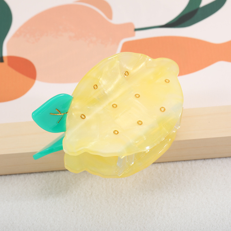 Koreanische Haarschmuck Zitrone Fruchtacetat Haarnadel Hai Clip Fang Ananas Haarnadel weiblichpicture4