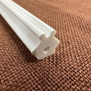 Customized Abs Plastic Profiled Square Tube Asymmetrical Strip Extruded Pipe Groove Plastic Profiled Pipe