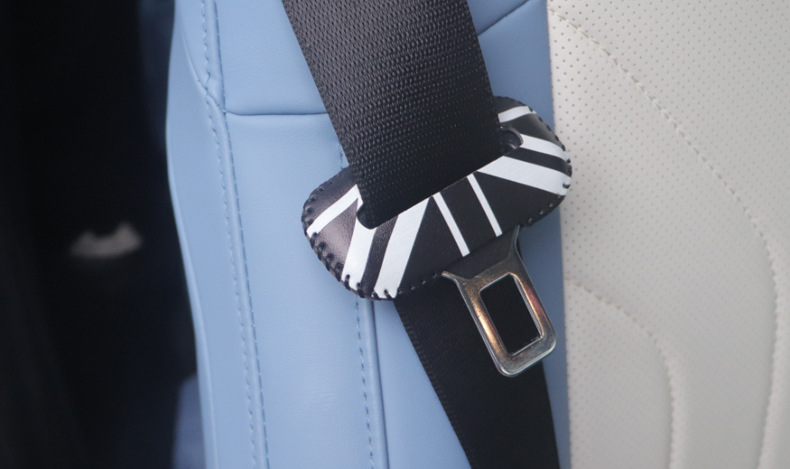 Suitable for MINI car safety belt buckle protective cover anti-collision cover car safety belt card head protective cover protective sticker