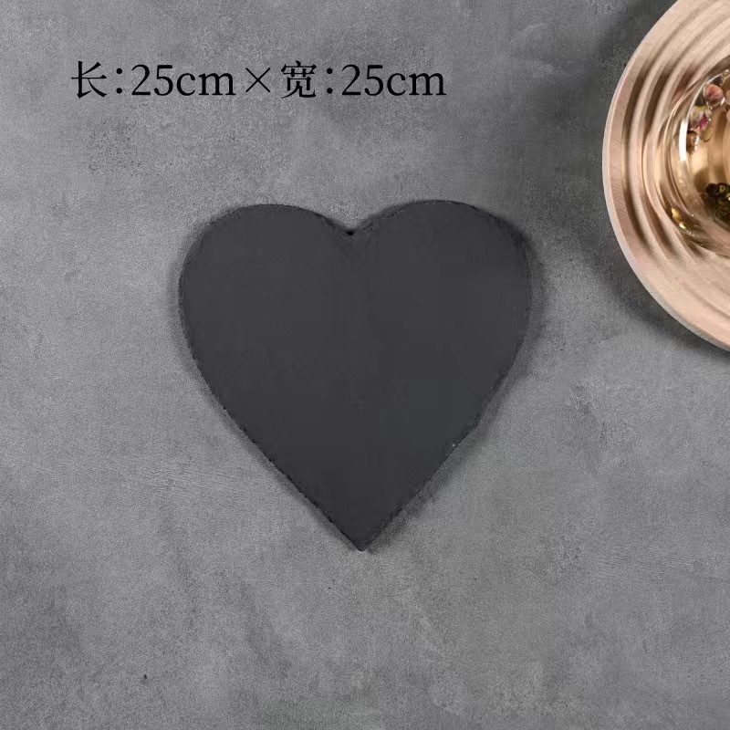 Platos de roca negra platos de pizarra natural platos de pizarra japonés platos de filete postre cojín de sushi