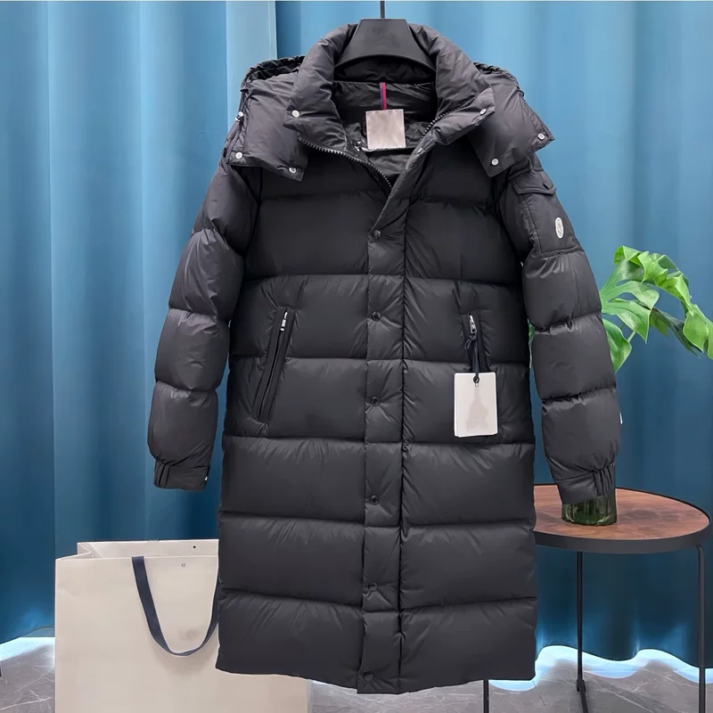 (Cross-border trading), matte keep warm velvet long down jacket, translucent shading, increased thickness, goose down