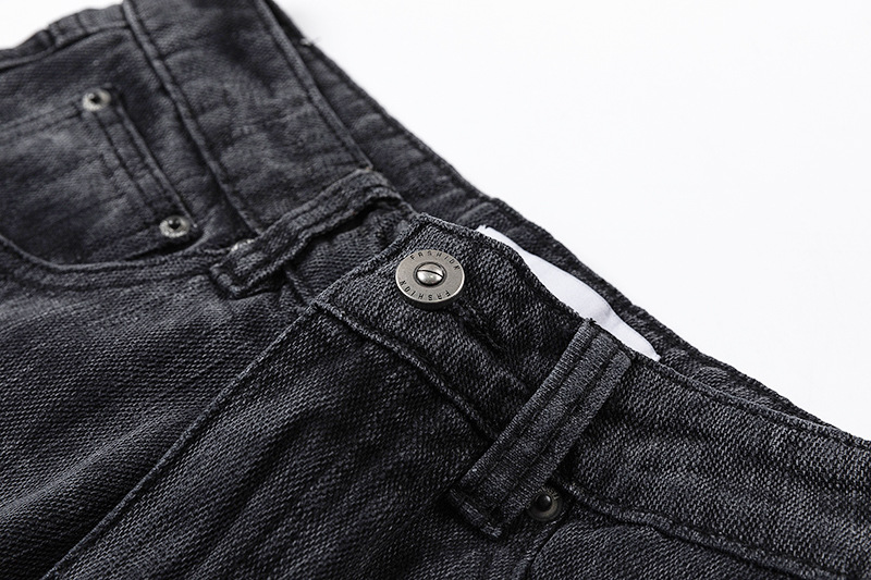 Modern Men's Jeans High Quality Washed Bamboo Denim Trousers_voghion.com