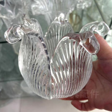 水晶灯具花朵灯罩透明玻璃碗碟吊灯灯罩壁灯用花朵碟灯罩灯具配件