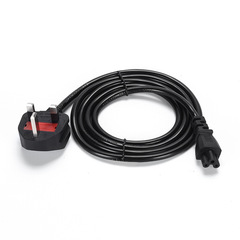 British standard plum blossom tail AC cable British standard Hong Kong three-hole plug cable Laptop adapter power cord