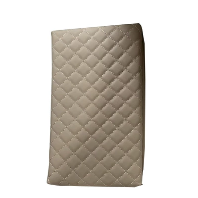 Car armrest box cushion booster cushion car center armrest cushion for all seasons universal car protective cover elbow cushion (Armrest box) - beige-without-storage-bag