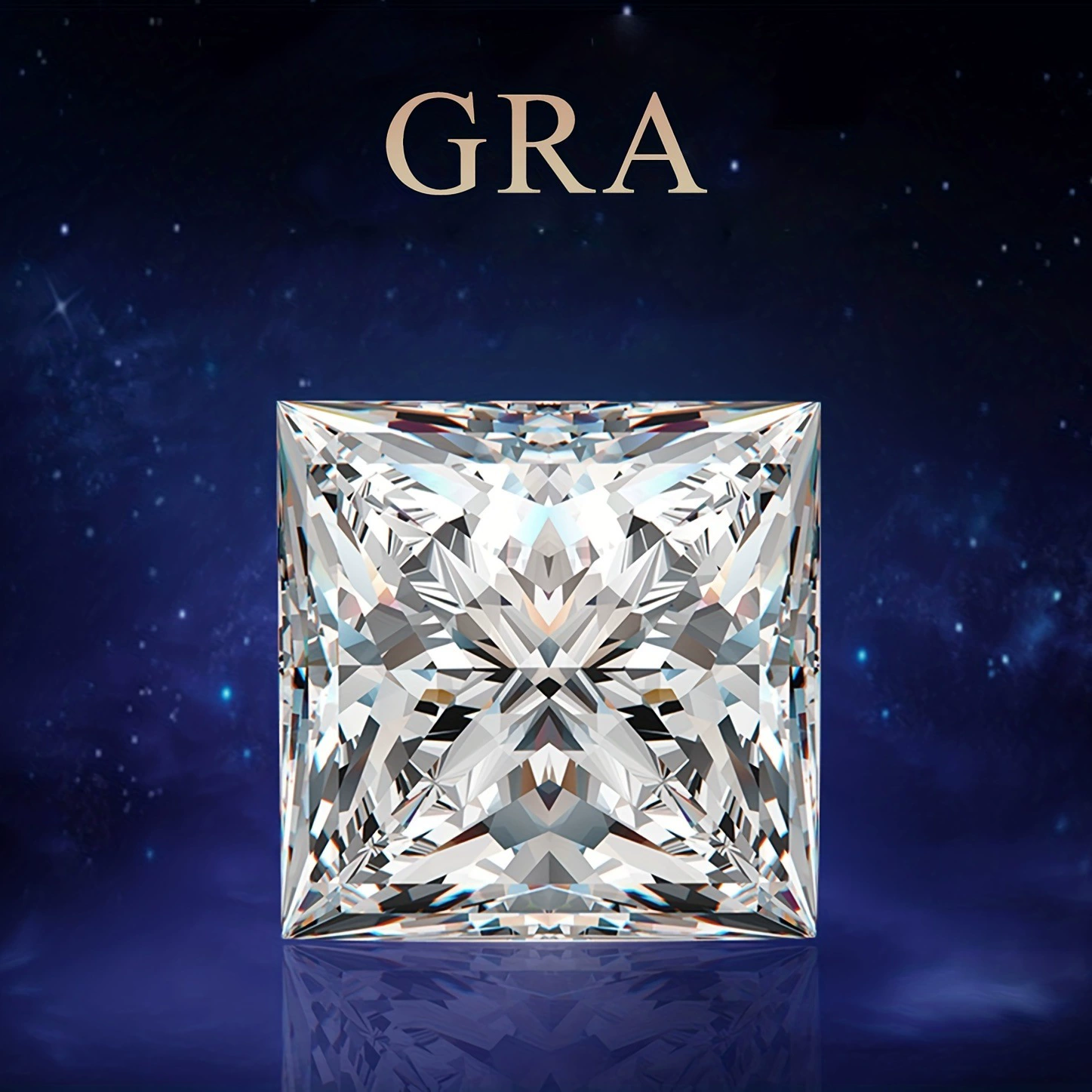 Муассанит, необработанный камень, огранка «принцесса», с сертификатом, 5 карат, для изготовления ювелирных изделий, 5 отборных синтетических камней цвета D