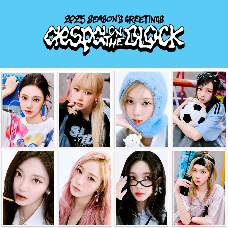 aespa 2025台历 不干胶海报 金玟庭 宁艺卓墙贴画 装饰画明星周边