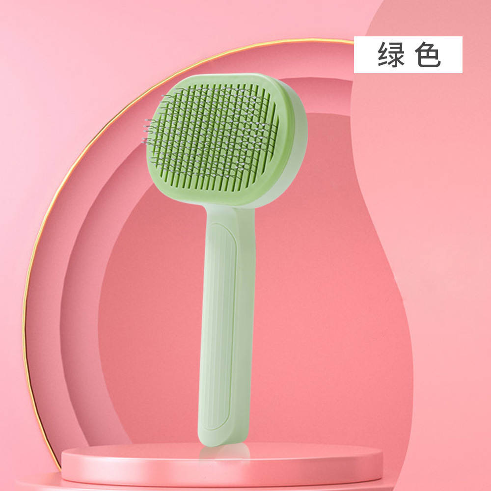 Suministros para mascotas amazon nuevo pelo flotante gato peine autolimpiante mascota aguja peine perro gato peine al por mayor