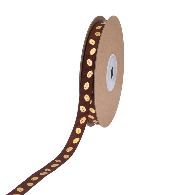 Nuevos productos transfronterizos roscados granos de café cintas de regalo de embalaje de chocolate DIY ramo de flores material clip de pelo cinta