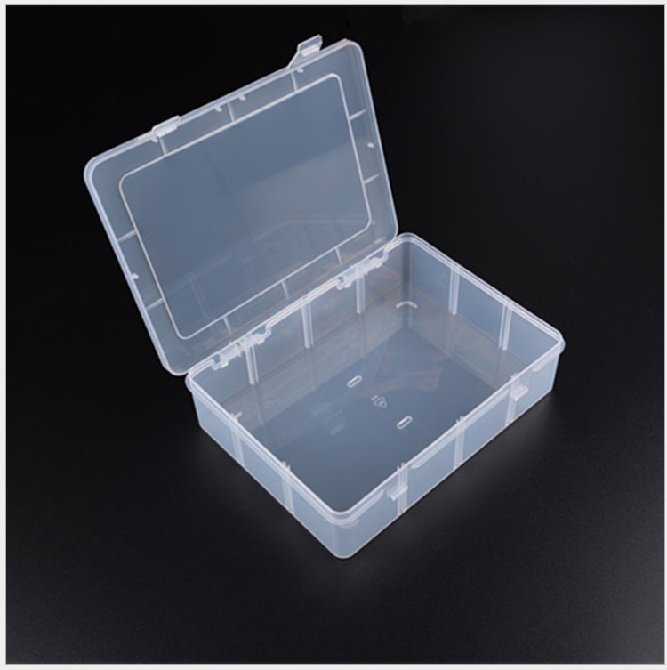 pp透明单格塑料盒工具盒礼品包装盒电子元件盒文具桌面收纳盒