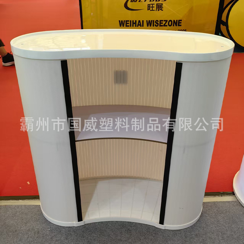 中空板促销台便携折叠广告桌地产咨询公司展会接待前台超市试吃桌