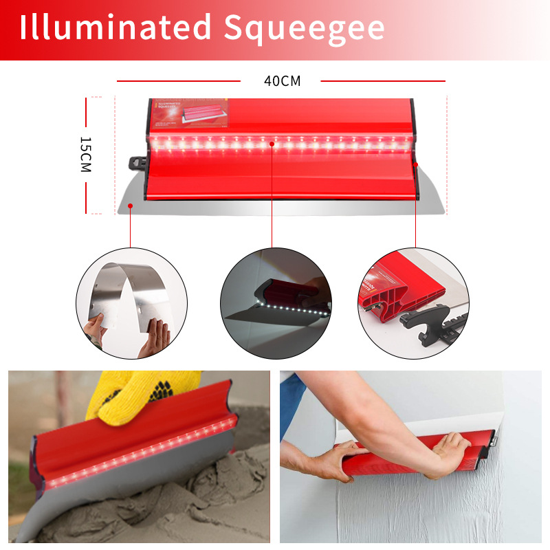 Raspador de masilla de iluminación, cuchilla intercambiable, acero inoxidable, raspado grueso, cuchillo de cenizas blancas, herramienta de engrapado, placa de nivelación