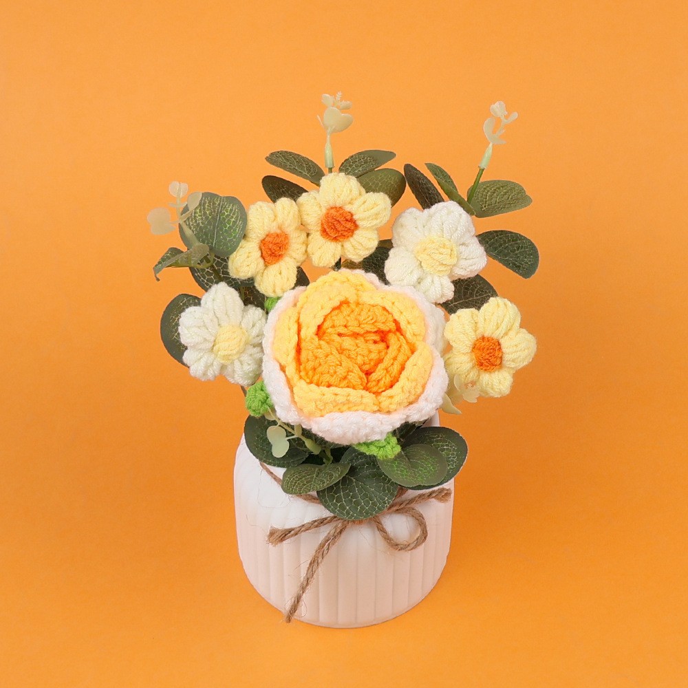 Colección de flores - decoración de mesa de rosa amarilla gradiente