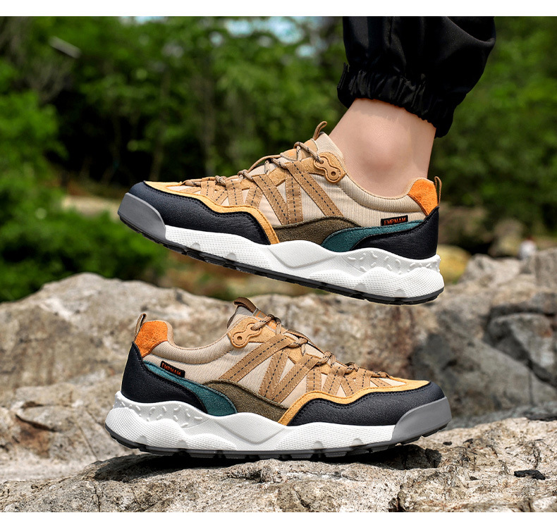 New Non-slip Shock-absorbing Outdoor Hiking Shoes Foreign Trade Wear-resistant Off-road Hiking Casual Shoes Men's Wholesale_vogvips.com