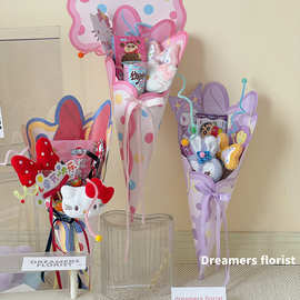 六一儿童节在逃公主系列包装纸卡通零食糖果包花纸网红花束纸批发