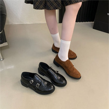 学院风美拉德小皮鞋女2025秋新款圆头时装牛津鞋一脚蹬软皮乐福鞋