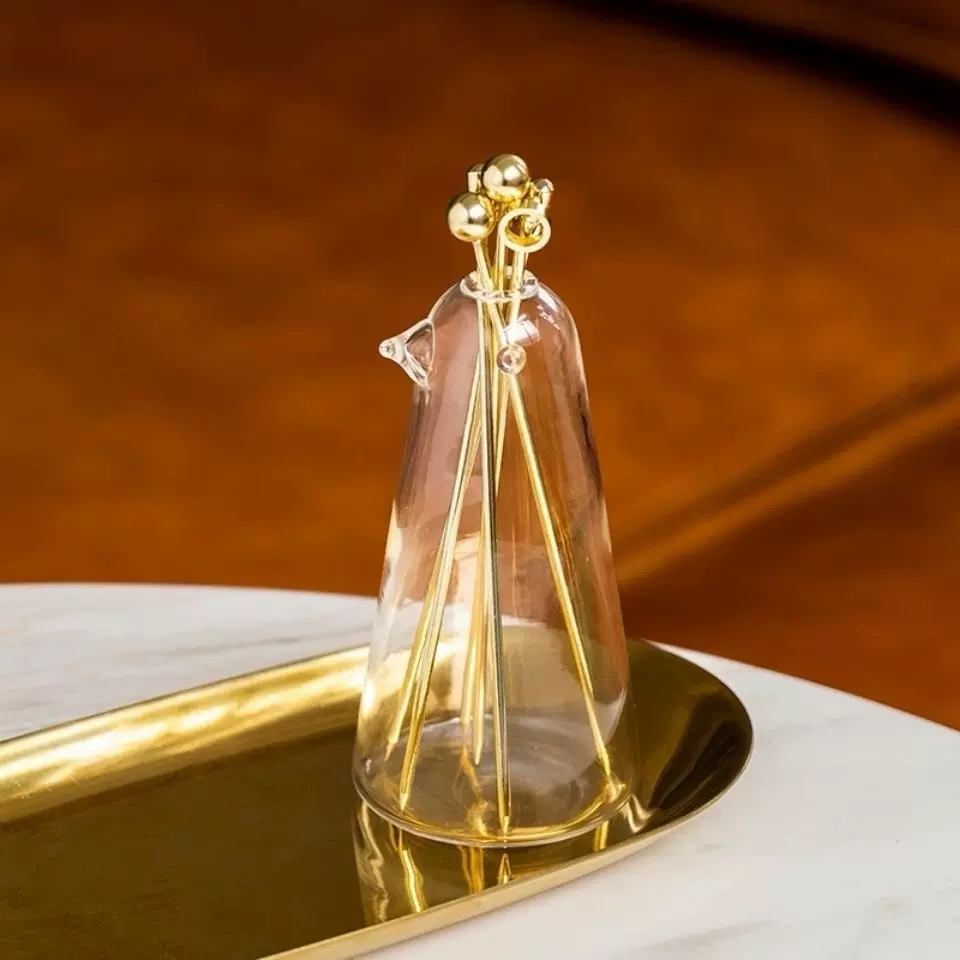 北欧风趣味可爱企鹅造型水果签叉果插容器桌面插花瓶单支少花摆件