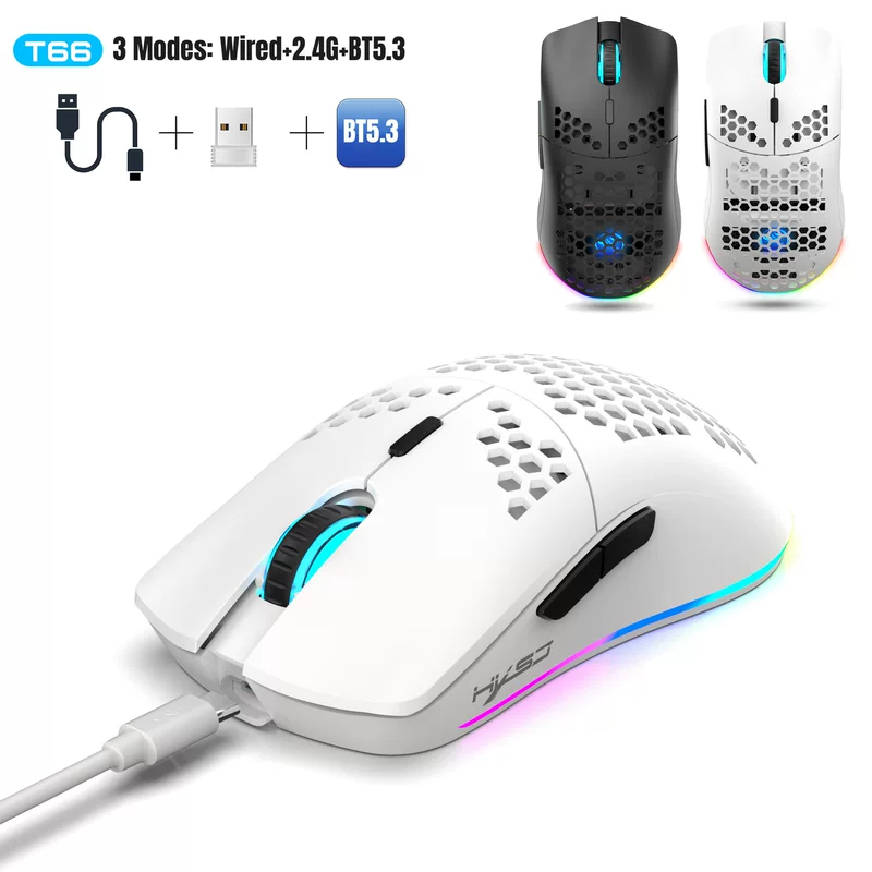New Three Model Wireless Mouse 2.4g/Wired /BT5.3 Cave Mouse 3600DPI Staying Game Mouse Spot