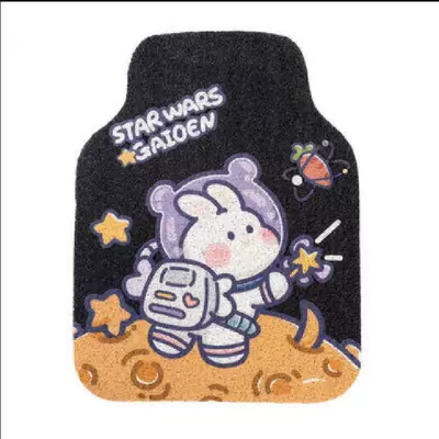 Universal Car Floor Mat Cartoon Cute Driver's Small Mat Single Piece Car Interior Anti-Dirt Dust Removal Mat (Avtomobil döşəmə paspasları) - cartoon-1-front-row-5065cm-standard