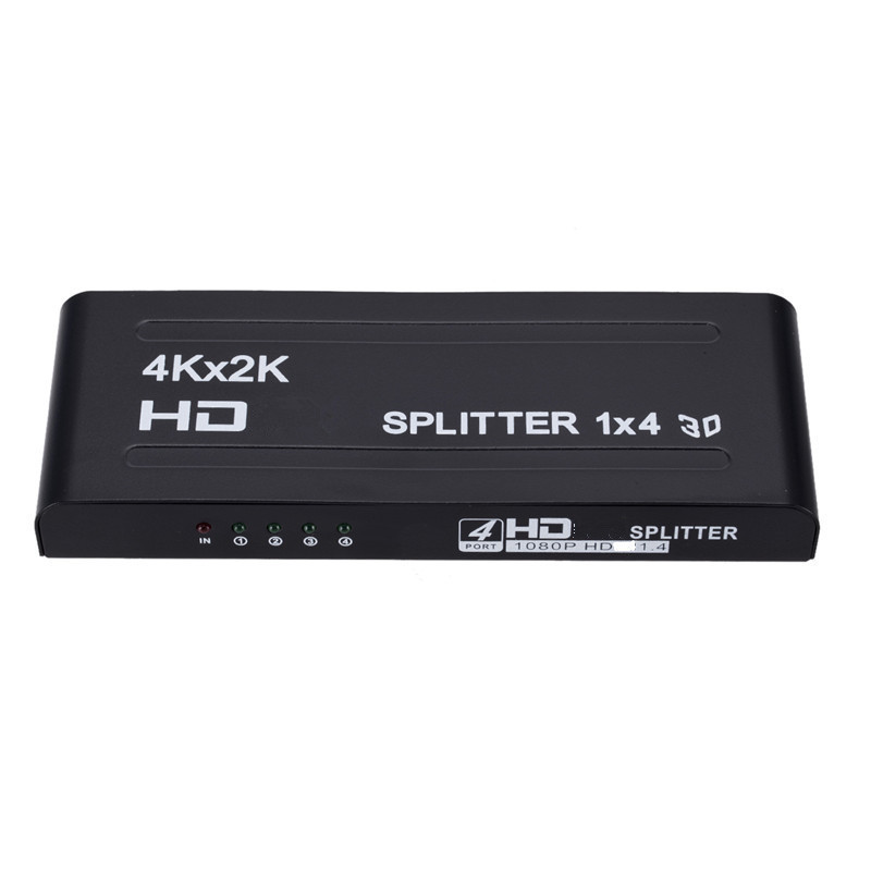 HDMI splitter (1 input, 4 outputs), HDMI 1 to 4 (1 input, 4 outputs), 4K video splitter, screen mirroring extender.