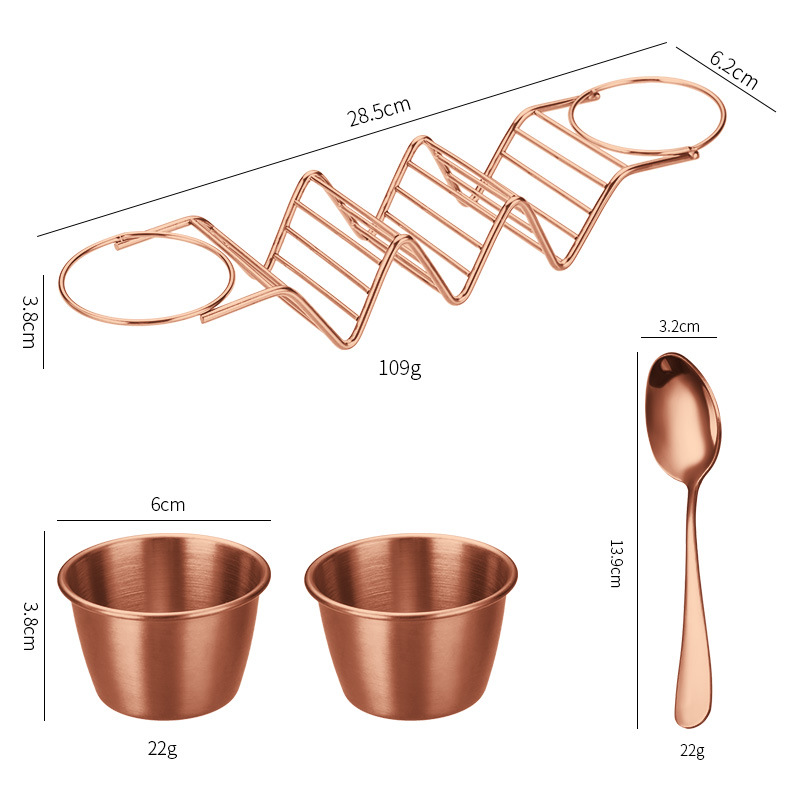 Transfronterizo en la acción de acero inoxidable mexicana Pancake rack taco titular rollo rack con salsa taza de maíz rollo rack