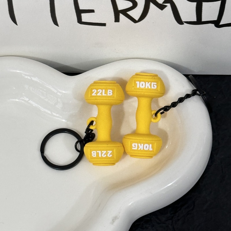 トレンドフィットネスシリーズのキーホルダー部品ミニバーベルのコップのペンダント|undefined