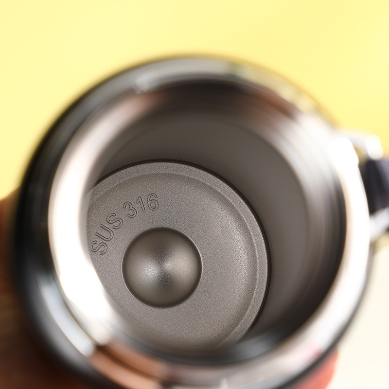 Xiaojingu-taza de agua de acero inoxidable 316 esmerilada, taza aislante de té al vacío Unisex, portátil, de moda empresarial